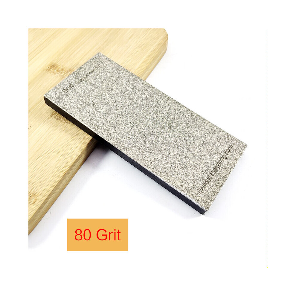 (A-1Pieces Grit 80) Sharpening Stones 80 240 600 1000 2000 3000 Grit Diamond Knife Sharpener Diamond Whetstone Kitchen Tools 4853843633791