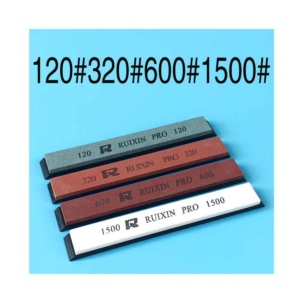 (A-4 Pcs Set Choice) White Corundum Sharpening Stone Sets Ruixin Whetstone Kitchen Gadgets Knives Accessories Grit 120#320#600#1500# 4853843668373