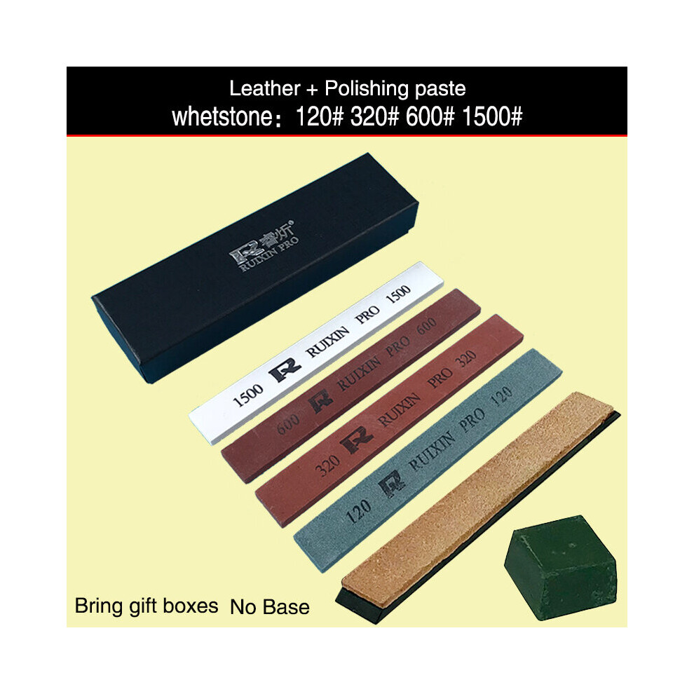 (A-No Base Heihe Pg Choice) White Corundum Sharpening Stone Sets Ruixin Whetstone Kitchen Gadgets Knives Accessories Grit 120#320#600#1500# 4853843668410