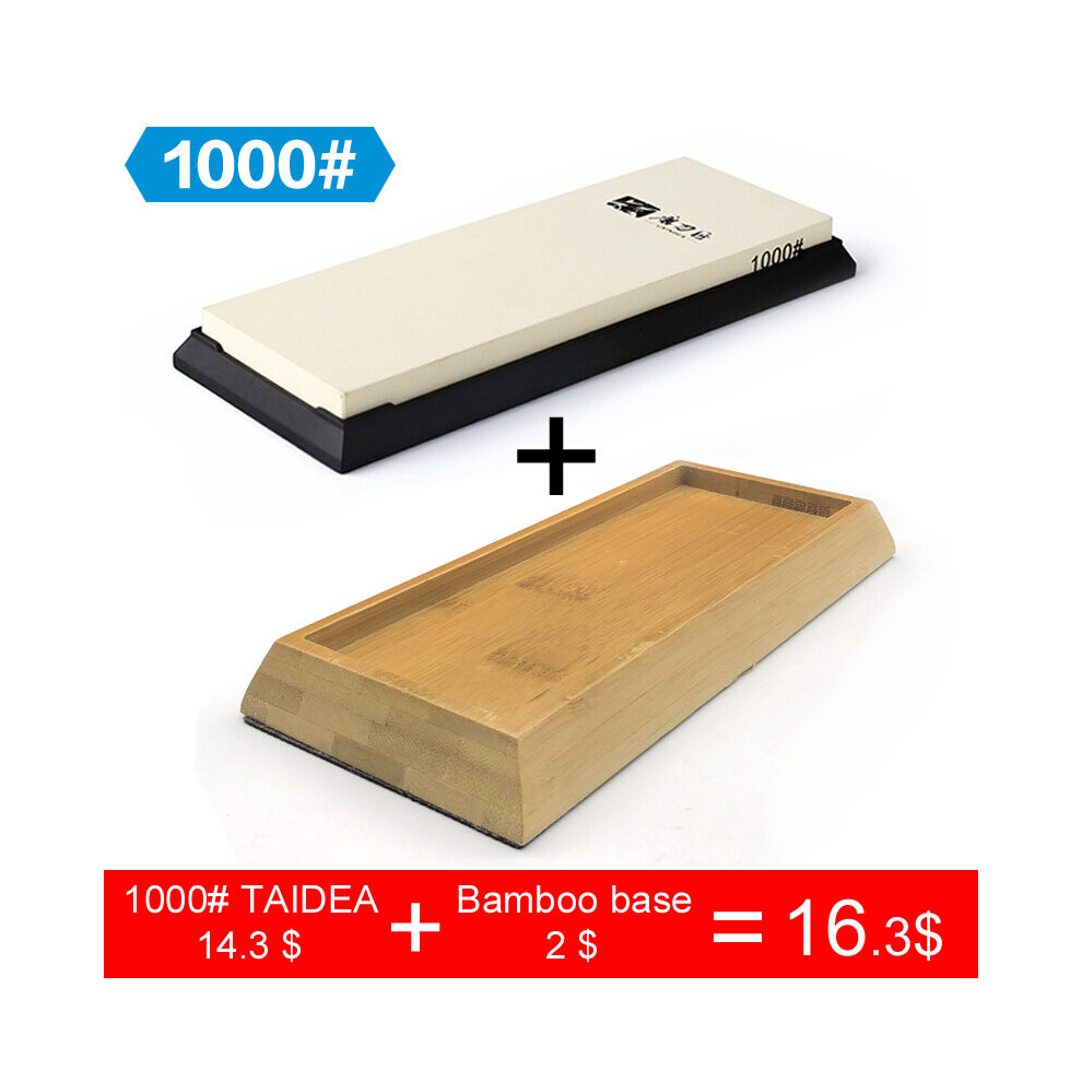 (A-1000Grit Set) Taidea Sharpening Stone Professional Whetstone Gift Base Fast Sharpening Knife Bamboo Base Kitchen Gringer Tool 240-3000# 4853843763665