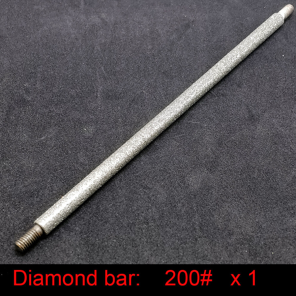(A-200 Grit) 6Mm Cylinder Diamond Whetstone Match For Ruixin Rx008 Knife Sharpener Diamond Bar Serrated Knife,Scimitar Knife Tip Grinding 4853843637904