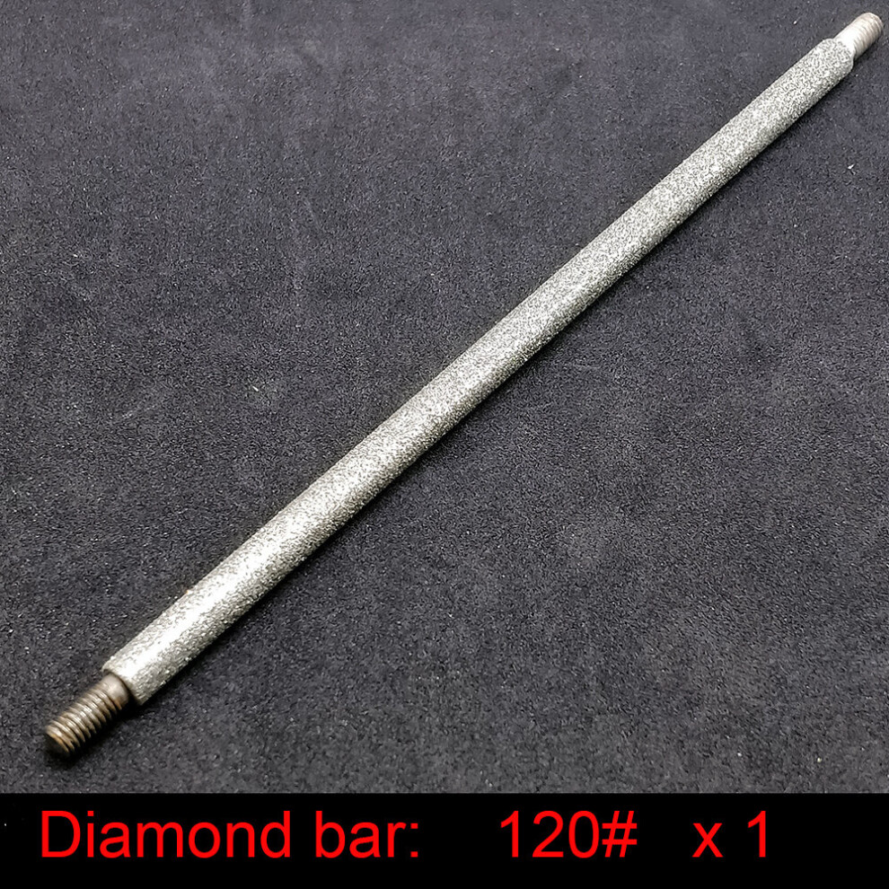 (A-120 Grit) 6Mm Cylinder Diamond Whetstone Match For Ruixin Rx008 Knife Sharpener Diamond Bar Serrated Knife,Scimitar Knife Tip Grinding 4853843637881