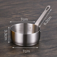 (a-Silver 100ML) 1pc Sauce Heating Pot Butter Pan Milk Pan Stainless Steel Soup Pot Milk Pan Seasoning Dish Gravy Boats Tableware With Handle