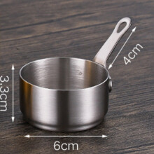 (a-Silver 80ML) 1pc Sauce Heating Pot Butter Pan Milk Pan Stainless Steel Soup Pot Milk Pan Seasoning Dish Gravy Boats Tableware With Handle