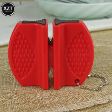 (a-Red) Mini Ceramic Rod Knife Sharpener Two-stage Tungsten Portable Butterfly Type Whetstone Sharpener Sharpening Knives Stone New Hot