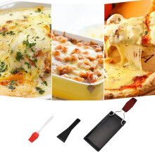 Mini Cheese Grill Plate Non-stick Cheese Baking Pan With Wooden Handle Rectangle Pan For Sandwich Omelets And Grilled Cheese