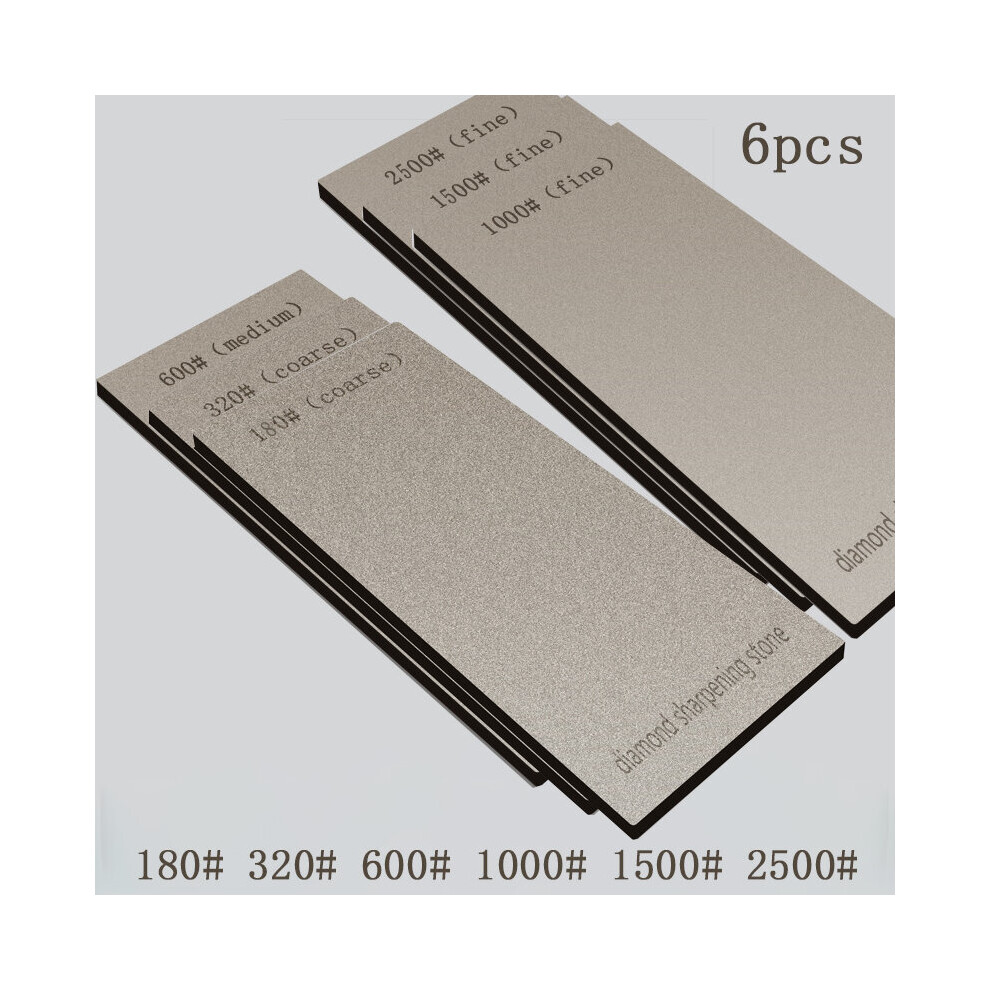 (A-6Pcs 180-2500 Grit) 17*7Cm Diamond Sharpening Stone Knife Sharper 1500 Grit Professional Whetstone Base Apex Edge Blade Sharp Grinder Polishing Too 4853843718351