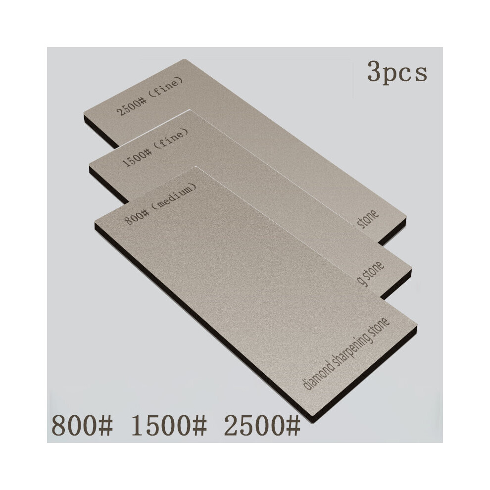 (A-3Pcs 800-2500 Grit) 17*7Cm Diamond Sharpening Stone Knife Sharper 1500 Grit Professional Whetstone Base Apex Edge Blade Sharp Grinder Polishing Too 4853843718306