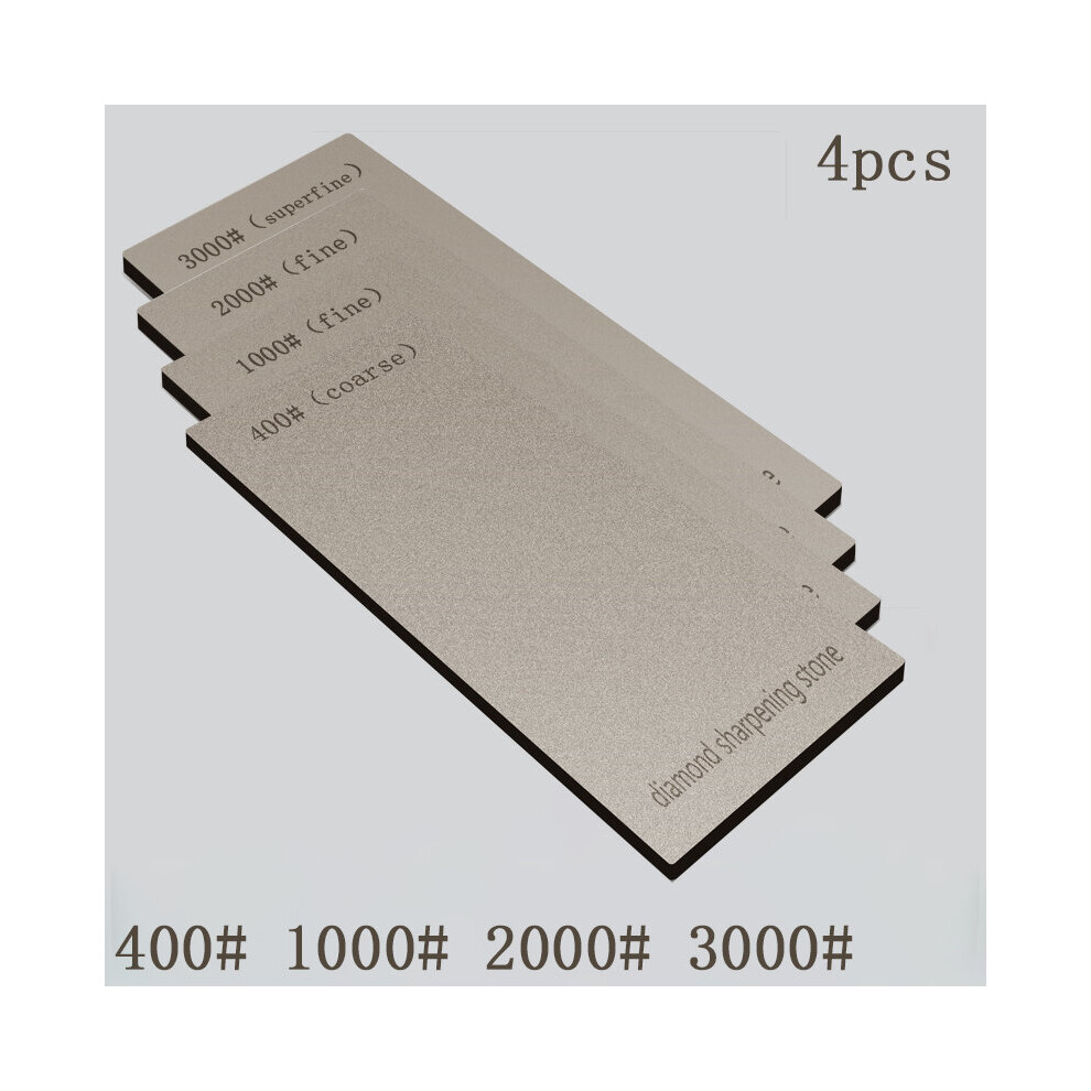 (A-4Pcs 400-3000 Grit) 17*7Cm Diamond Sharpening Stone Knife Sharper 1500 Grit Professional Whetstone Base Apex Edge Blade Sharp Grinder Polishing Too 4853843718337
