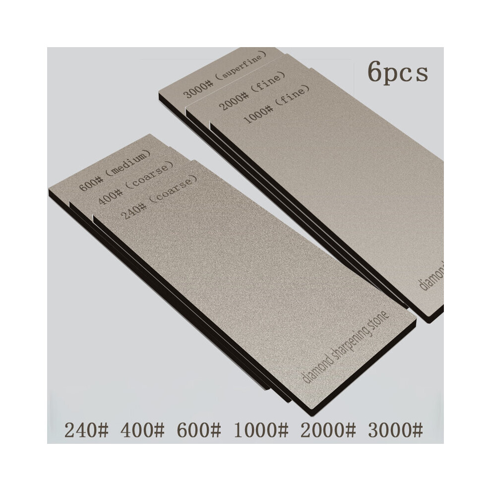 (A-6Pcs 240-3000 Grit) 17*7Cm Diamond Sharpening Stone Knife Sharper 1500 Grit Professional Whetstone Base Apex Edge Blade Sharp Grinder Polishing Too 4853843718368
