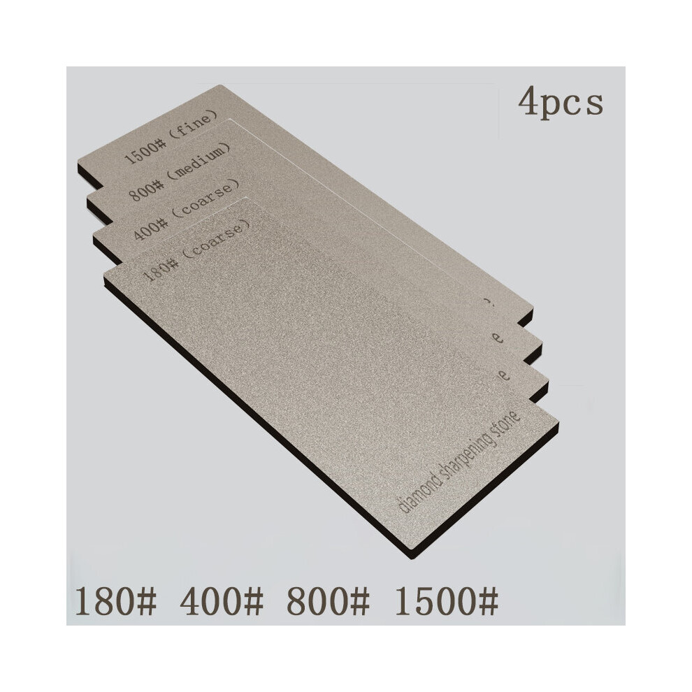 (A-4Pcs 180-1500 Grit) 17*7Cm Diamond Sharpening Stone Knife Sharper 1500 Grit Professional Whetstone Base Apex Edge Blade Sharp Grinder Polishing Too 4853843718320