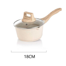 (a-18 CM WHITE MILK PAN) Frying Pans Wok Milk Pot Non Stick Pot Baby Food Cooking Pots Snow Pan Porridge Korean Kitchen Instant Noodle Pot Multifunction