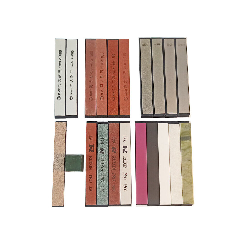 (A-4J Choice) White Corundum Diamond Fixed Angle Sharpener Whetstone Knife Sharpener Sharpening Polishing Correction Stone Leatherwear Set 4853843737246