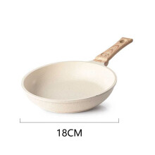 (a-18cm white pan) Frying Pans Wok Milk Pot Non Stick Pot Baby Food Cooking Pots Snow Pan Porridge Korean Kitchen Instant Noodle Pot Multifunction