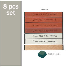 (a-6YOU PG -) White Corundum Diamond Fixed Angle Sharpener Whetstone Knife Sharpener Sharpening Polishing Correction Stone Leatherwear Set