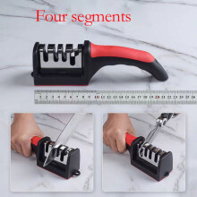 (a-Four segments XXL) Manual Knife Sharpener Three-stage Knife Sharpening Kitchen Knife Accessories Quick Sharpening Operation Convenient and Durable