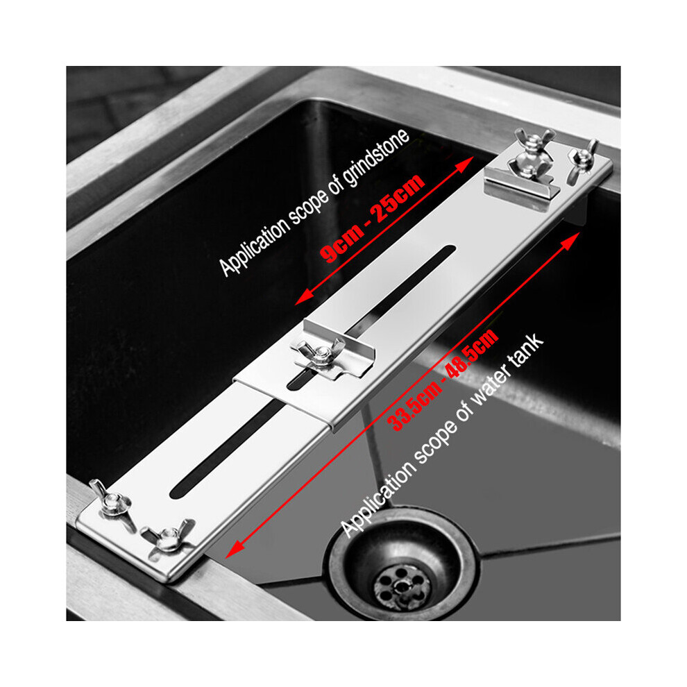 (A-Sink Bracket A) Professional Knife Grinder Knife Sharpening Stone Grit White Corundum 1000/3000 2000/5000 Whetstone Sharpener Multi-Stage 4853843691197