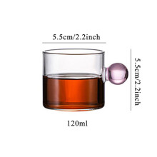 (a-E) Glass Milk Creamer Tea Cup With Handle Mini Sauce Pitcher Coffee Jar Glass Heatable Pot Saucepan Cup Drinkware