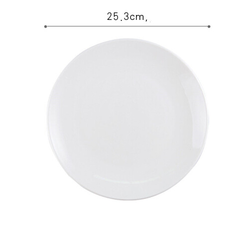 (a-E) Solid White Dinner Set Plates and Dishes Tableware Ceramic Dessert Saucer Restaurant Pasta Western Steak Plate Dinner Plates