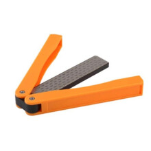 (a-orange glossy S) New Double Sided Folded Pocket Sharpener Diamond Knife Sharpening Stone Kitchen Tool