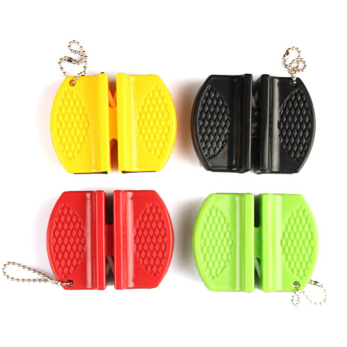 (a-1 as show) 1 PCS Mini Portable Multi-function Knife Sharpener Black Shell Is Light, Convenient And Portable,  Knife Sharpening Sound Effect 2