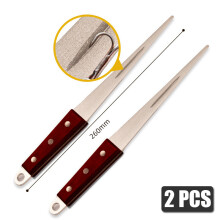 (a-Purple sharpening rod) Diamond rod Knife Sharpener Whetstone Stone Knife Sharpening Curved Surface for Knife Scissors Honing Bar Kitchen Grinding Tool
