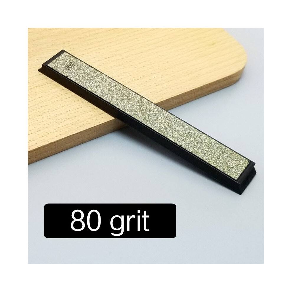 (A-Diamond 80Grit) Diamond & Whetstone 60-2000 Grit Knife Sharpener Sharpening Stone Flattening Stone Grind Fixed System Knife Stones 4853843639366