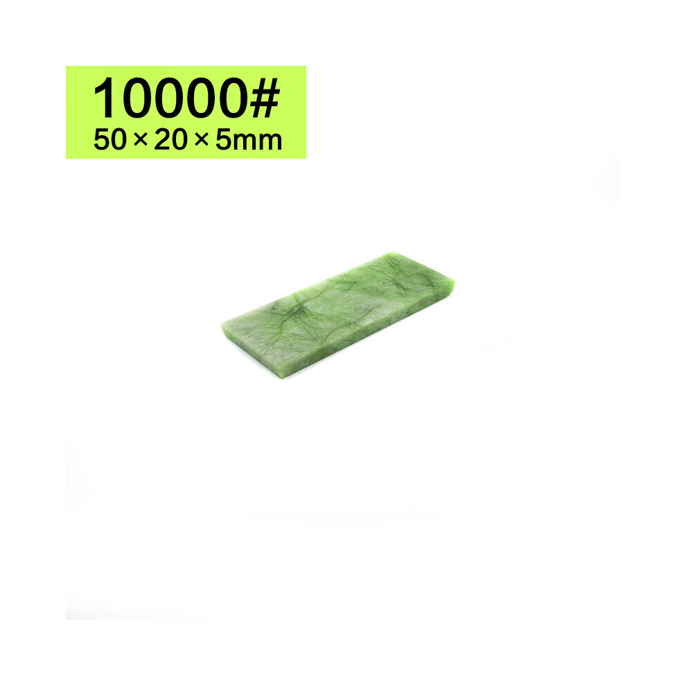 (A-10000 Polishing) 10000# Natural Green Agate Sharpening Stone Fine Grinding Polishing Shaved Bar Whetstone Knife Sharpener Kitchen Honing Tool 4853843642403