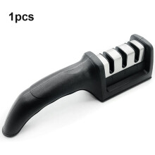 (a-3 stage Black) New 2-Stage Knife Sharpener Professional Knife Sharpener Carbide & Ceramic Quick Knives Sharpening Machine Blade Tools