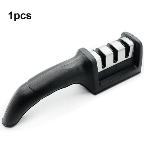 (a-3 stage Black) New 2-Stage Knife Sharpener Professional Knife Sharpener Carbide & Ceramic Quick Knives Sharpening Machine Blade Tools