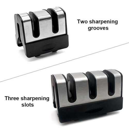(a-3 stage Black) New 2-Stage Knife Sharpener Professional Knife Sharpener Carbide & Ceramic Quick Knives Sharpening Machine Blade Tools 2