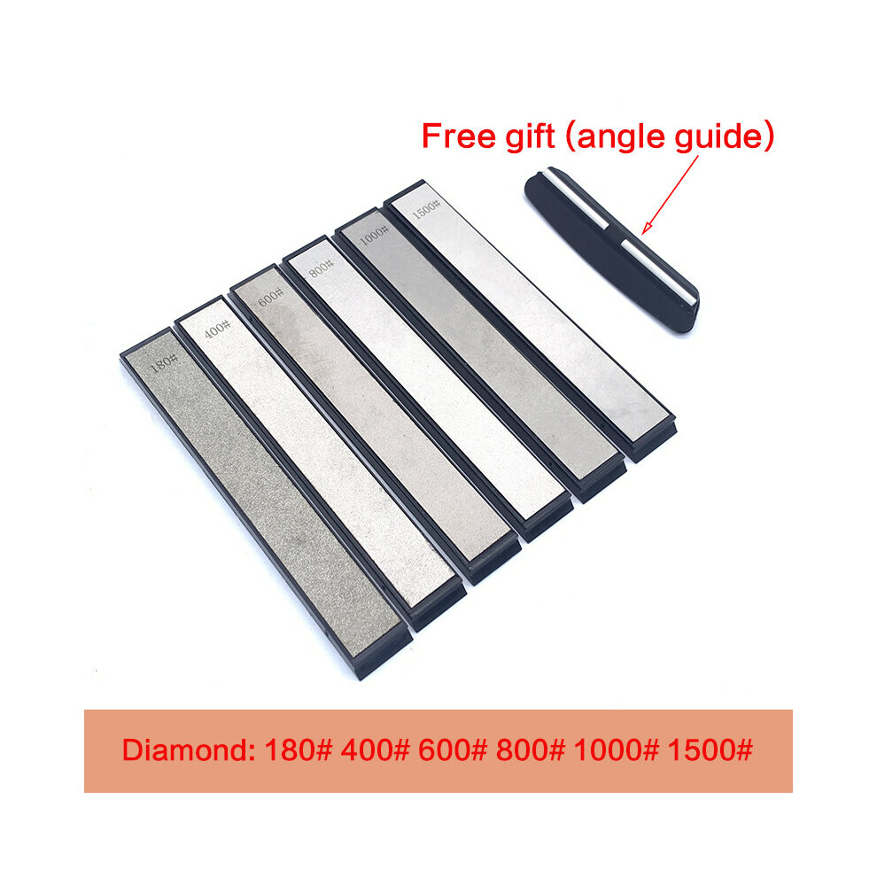 (A-Set 6) Diamond Stone Set Fixed Angle Knife Sharpener Sharpening Stone Diamond Whetstone Household Sharpen Accessories Honing Stone Tool 4853843667833