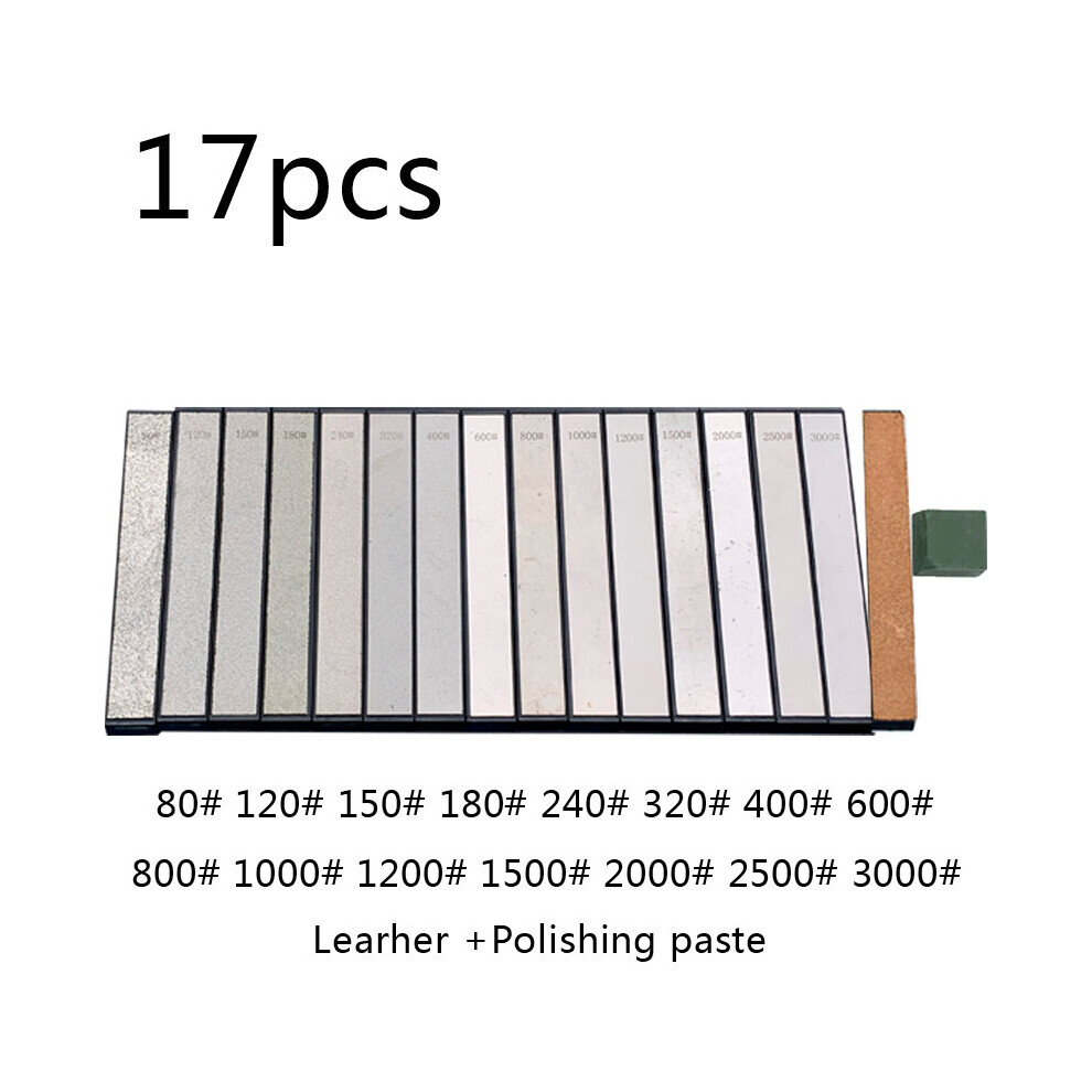 (A-17Pcs Diamond) Professional Sharpener For Knives Accessories Diamond Bars Sharpening Stone Set Spyderco Honing Whetstone Grinders Apex System 4853843716418