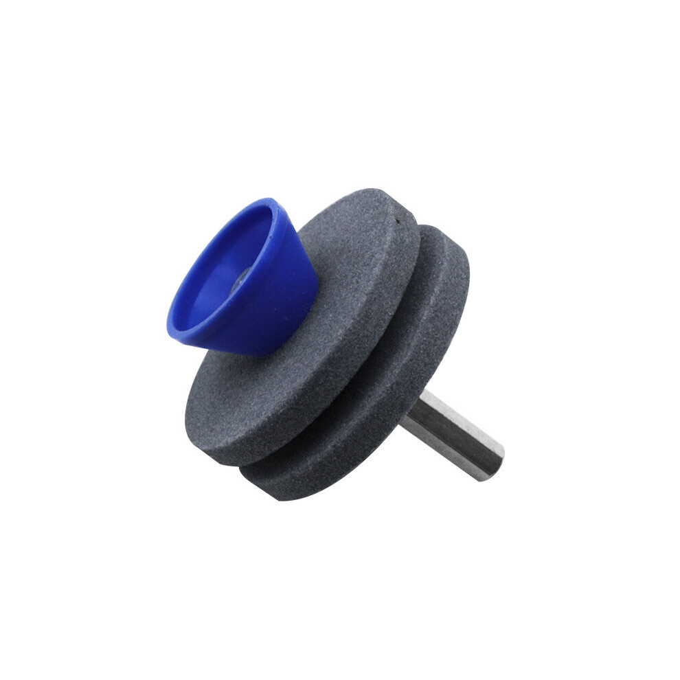 (A-Grey M) Corundum Knife Sharpening Stone Double-Layer Lawnmower Blade Sharpener Drill Cuts Tool For Power Hand Drill Garden Grinding Tool 4853843779727