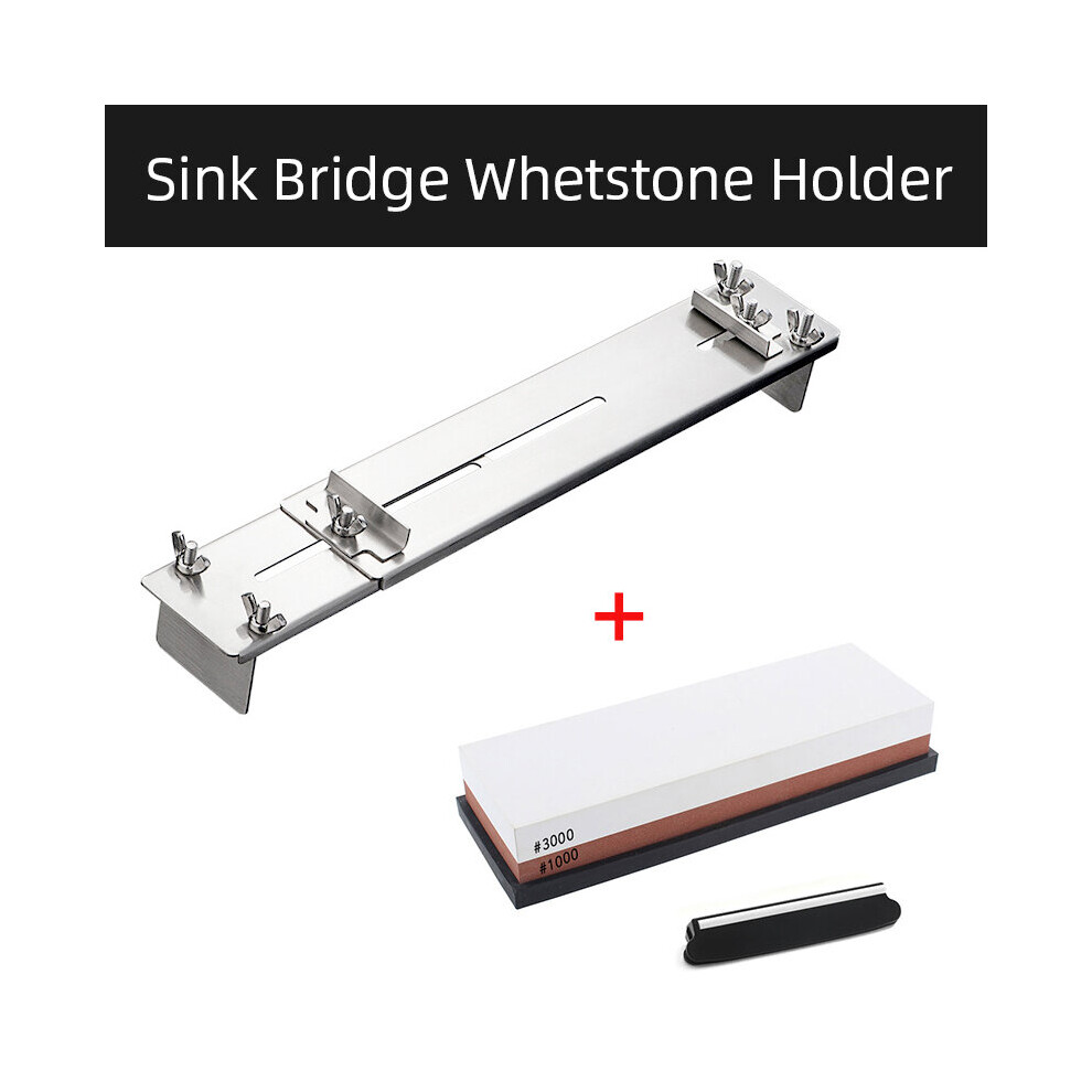 (A-Sink Bridge 10003000 Ship Within 24Hours) Whet Stone Knife Sharpener Water Stone Plate Grinding Charcoal Stone Base Angle Guide Adjustable Whetsto 4853843733903