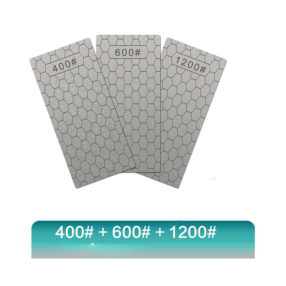 (A-400 600 1200 Set Regular) Professional Diamond Knife Sharpener 400-1200# Grit Sharpening Stone Set And Angle Guide Whetstone Grindstone Apex Egde T 4853843644513