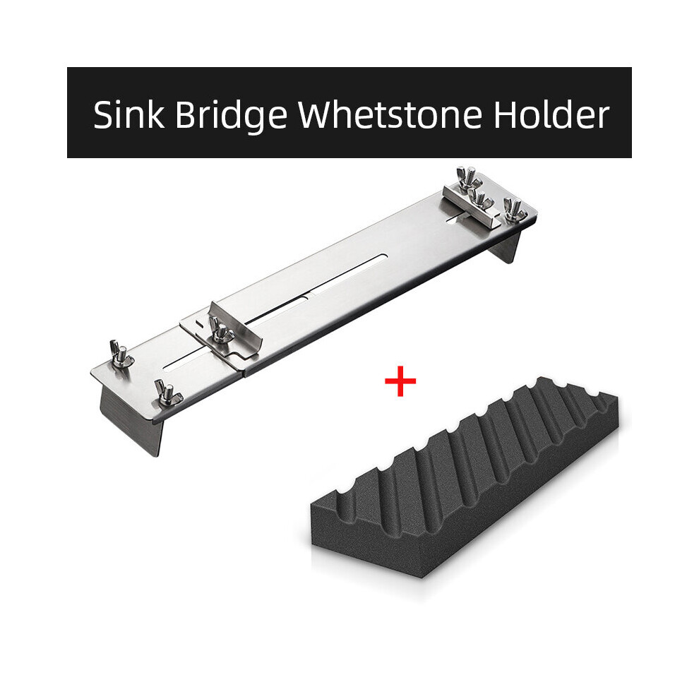 (A-Sink Bridge Stone Ship Within 24Hours) Whet Stone Knife Sharpener Water Stone Plate Grinding Charcoal Stone Base Angle Guide Adjustable Whetstones 4853843733934