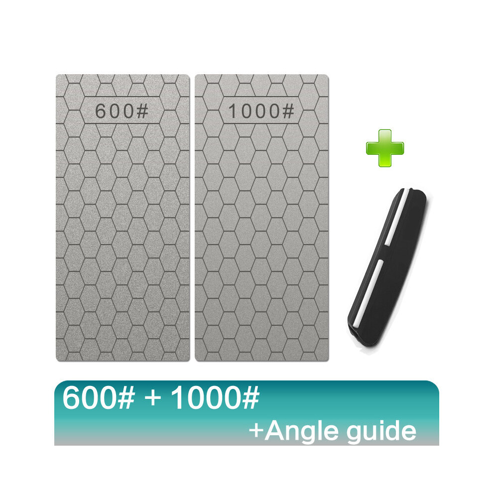 (A-600 1000Grit Set Regular) Professional Diamond Knife Sharpener 400-1200# Grit Sharpening Stone Set And Angle Guide Whetstone Grindstone Apex Egde T 4853843644551