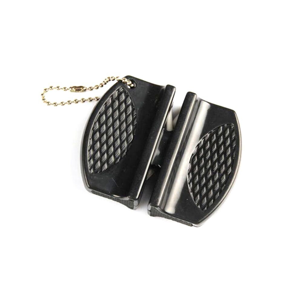(A-Black) 1Pc Mini Ceramic Rod Knife Sharpener Two-Stage Tungsten Portable Butterfly Type Whetstone Sharpener Sharpening Knives Stone 4853843689811