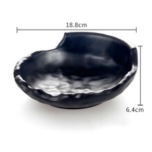 (a-Light yellow) Western Steak Salad Dessert Plate Personality Creative Resistance To Fall Snack Food Grade Plastic Black Frosted Tableware