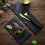 (a-Round C) Natural Slate Dishes Solid Rectangle Stone Sushi Steak Barbecue Plate Cheese Pizza Flat Fruit Plate 2