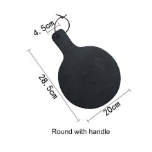 (a-Round C) Natural Slate Dishes Solid Rectangle Stone Sushi Steak Barbecue Plate Cheese Pizza Flat Fruit Plate
