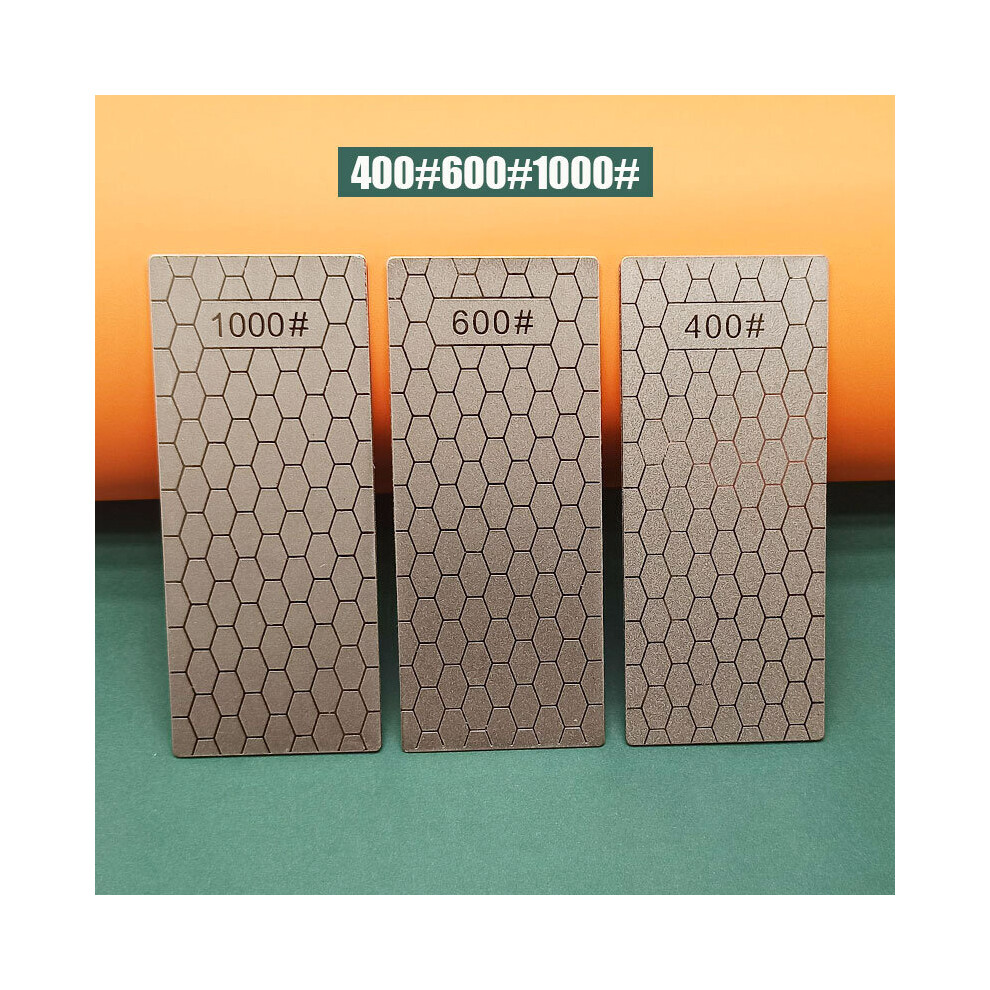 (A-4006001000) Diamond Knives Sharpening Stone 400# 1000# 600# Grindstone Knife Sharpener Ultra-Thin Honeycomb Surface Whetstone Set 4853843645688