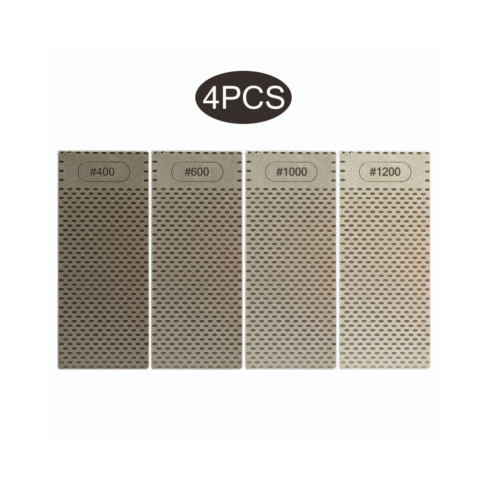 (A-40060010001200) Diamond Knives Sharpening Stone 400# 1000# 600# Grindstone Knife Sharpener Ultra-Thin Honeycomb Surface Whetstone Set 4853843645695