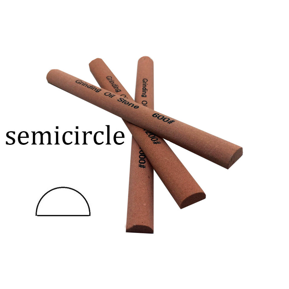 (A-180 Grit) 120#-1200# Semicircular Oil Stone Strip Knife Whetstone 150*12Mm 4853843698530
