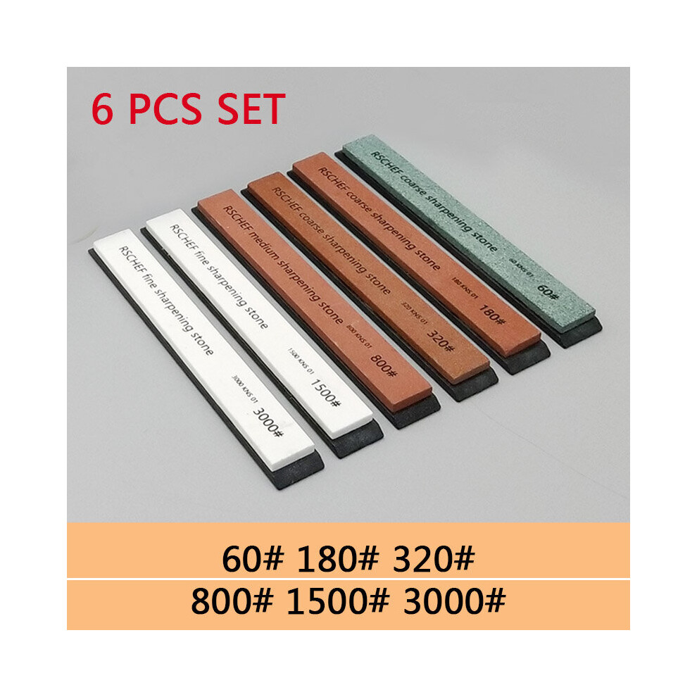 (A-6 Pcs Set -A) Brand New 60-3000 Professioanl Knife Sharpener Sharpening Stone Fiexd Grinding Stone Whetstone Water For Knife Kitchen Tools 4853843776948