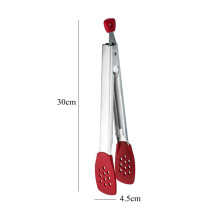 (a-Red tong) Wooden Handle Durable Steak Frying Pan Non-Stick Skillet Omelette Pan Cooking Pots Kitchenware Kitchen Cookware Utensils