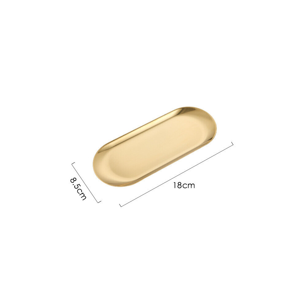 (a-Golden-S) Nordic Style Gold Silver Stainless Steel Dessert Dining Plate Nut Cake Fruit Plate Towel Tray Snack Western Steak Kitchen Plate-image-OPC-PBTHMJN-NEW