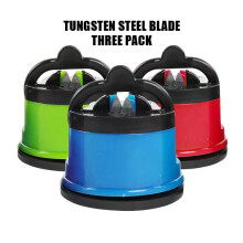 (a-Style7) Suction Pad Knife Sharpener Tungsten Stone Sharpen for Kitchen Knife Sharpener Professional Sharpening Stone Set Kitchen Gadgets