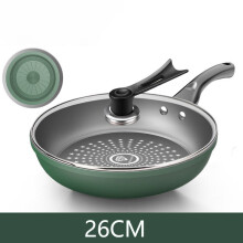 (a-Burgundy) Wok Non-Stick Pan Kitchen Pan Gas Stove Universal Non-Stick Pan With Lid No Oily Fume Frying Pan Cast Iron Kitchen Utensils